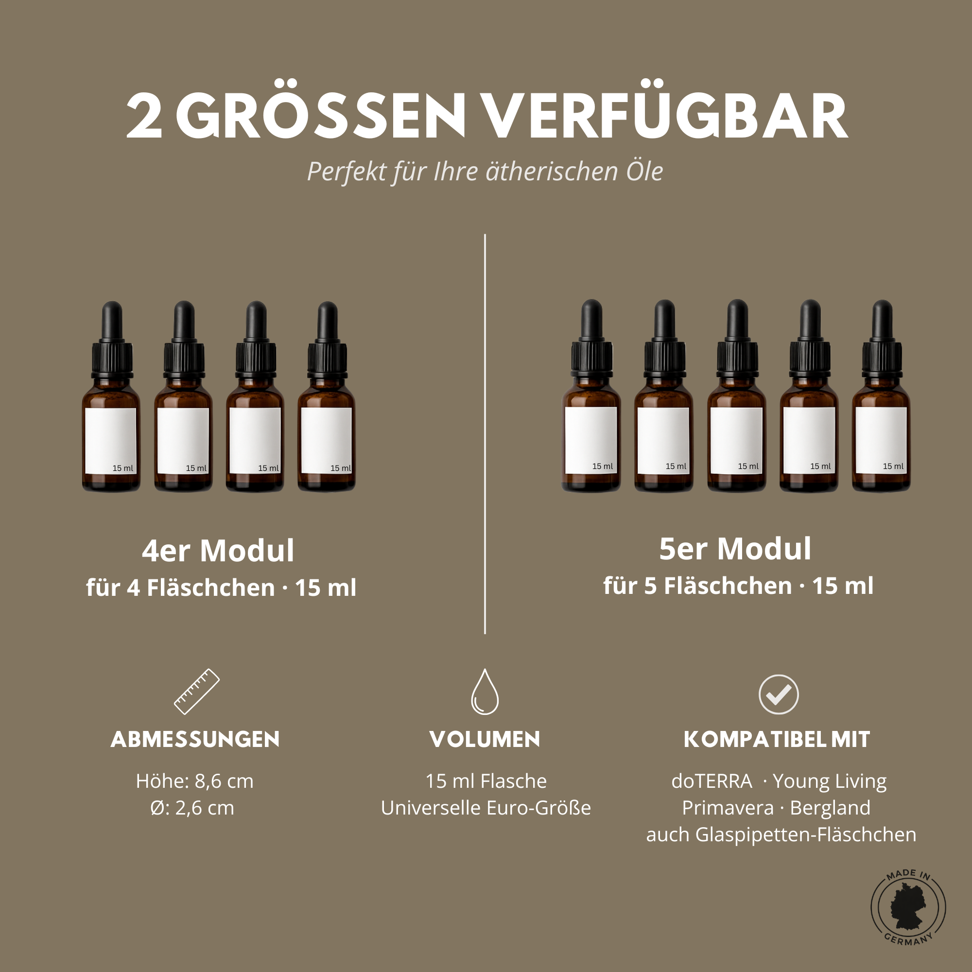Modularer Ölflaschenhalter 15ml – für deine ätherischen Öle Sammlung | Essence Tools – Bild 5