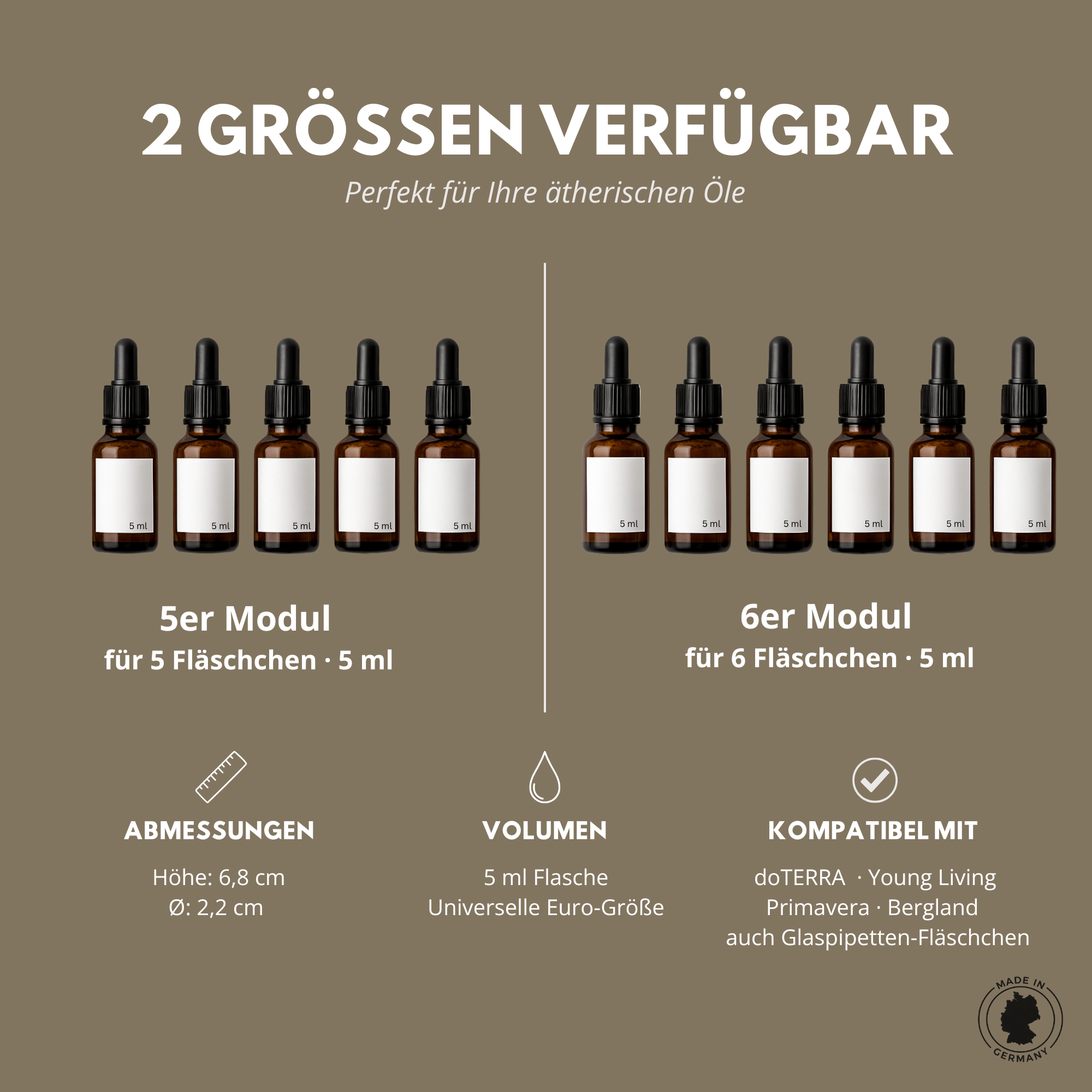 Modularer Ölflaschenhalter 5ml – kompakte Aufbewahrung für kleine Ölfläschchen | Essence Tools – Bild 5