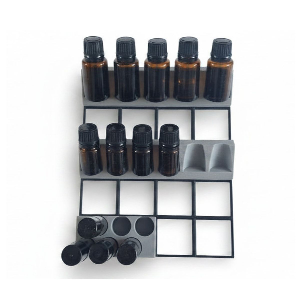 Modulares Ölflaschenhalter-Set – Roll-on, 5ml & 15ml inkl. gratis Grundplatte | Essence Tools – Bild 2